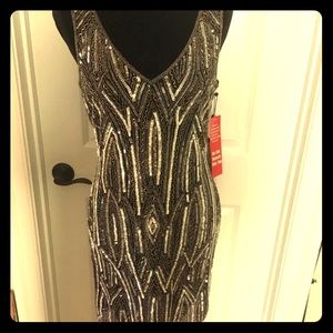 Silver glam! Beaded cocktail  dress 👗